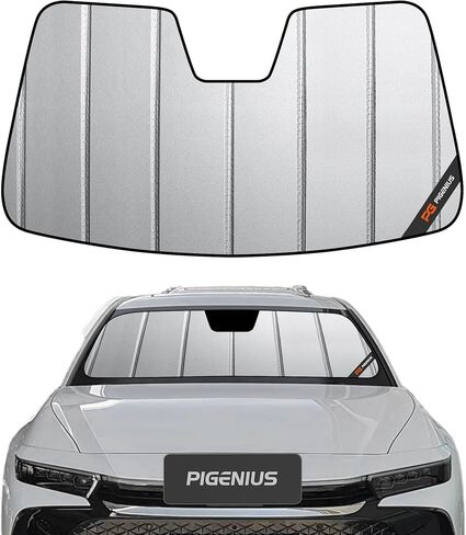 Pigenius Windshield Sunshade for Toyota Crown 2023-2026 (Crossover Sedan), Premium Grey Leather Finish in Kuwait