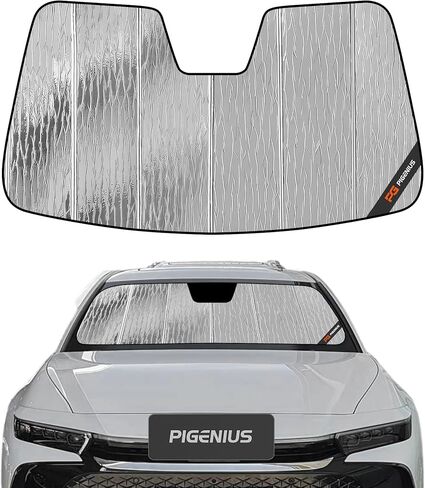 Pigenius Windshield Sunshade for Toyota Crown 2023-2026 (Crossover Sedan), Premium Grey Leather Finish in Kuwait