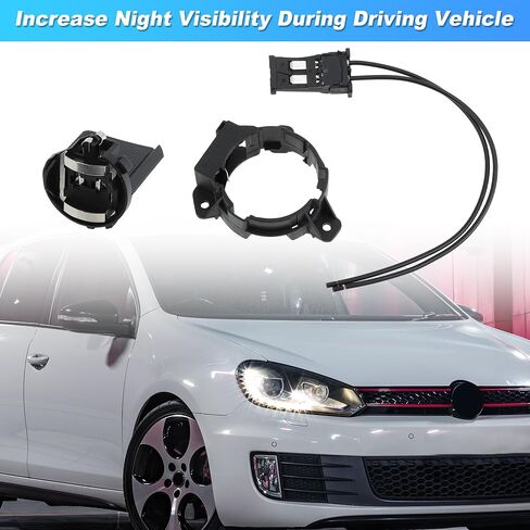 مجموعة أسلاك محول المصباح الأمامي Motoforti H7 لسيارة Volkswagen Golf GTI Passat للمصابيح الأمامية ومجموعة مشبك السرج لسيارة VW Tiguan Eos استبدال 5K0941109C A9068260282 in Kuwait
