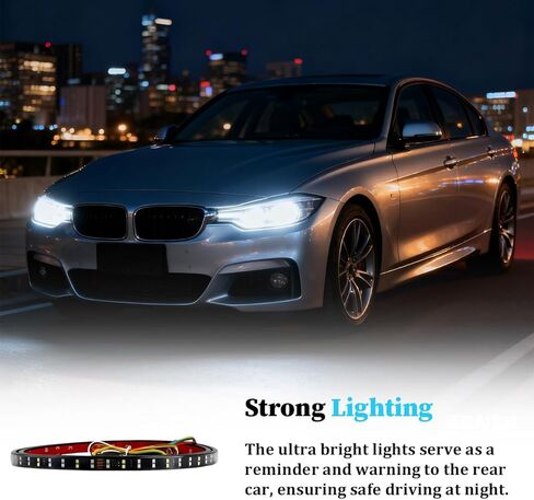 48" Truck Tailgate Light Strip, 144 LED 4 Function Vihicle Brake Running Turn Signal Light Rear Lighting Bar, Pickup Tail Strip Reverse Lamp, Universal for Trailer Truck Cargo Pickup in Saudi Arabia