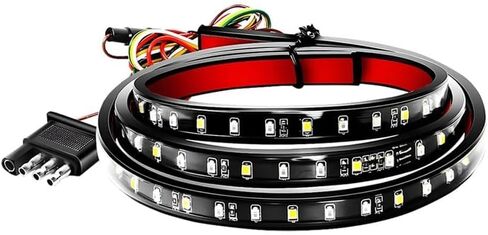 48" Truck Tailgate Light Strip, 144 LED 4 Function Vihicle Brake Running Turn Signal Light Rear Lighting Bar, Pickup Tail Strip Reverse Lamp, Universal for Trailer Truck Cargo Pickup in Saudi Arabia