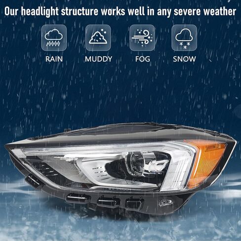 Headlight Assembly for Ford Edge 2019-2024 w/LED DRL Front Head Lamp Left Driver Side LH in Saudi Arabia