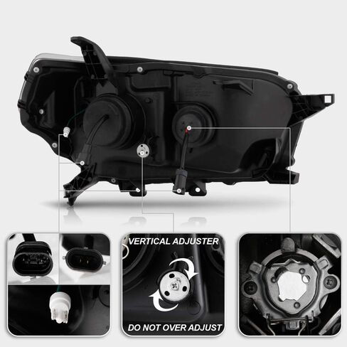 ACANII - For 2010-2013 Toyota 4Runner Black Housing LED Tube Projector Headlights Headlamps Assembly Pair Set Left+Right in Kuwait