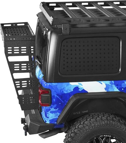 رف سلة البضائع للإطارات الاحتياطية من Hooke Road JL لأبواب 2018-2026 Jeep Wrangler JL 2/4، صينية تخزين البضائع الخلفية لمعدات الهبوط in Kuwait