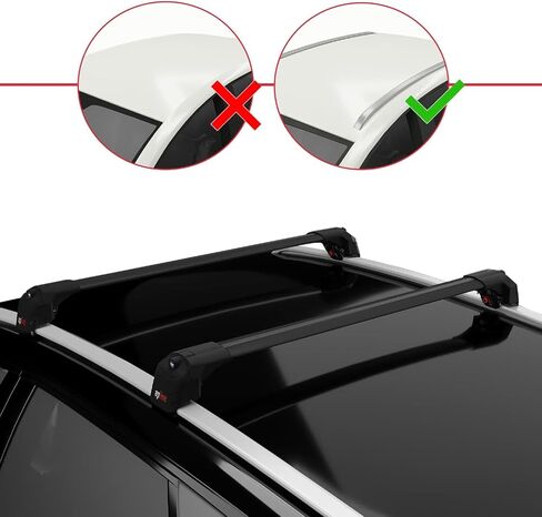 Compatible with Volvo V60 II 2018-2026 ACE-2 Model Car Roof Rack Cross Bar Black Aluminium 2 Bars in Saudi Arabia