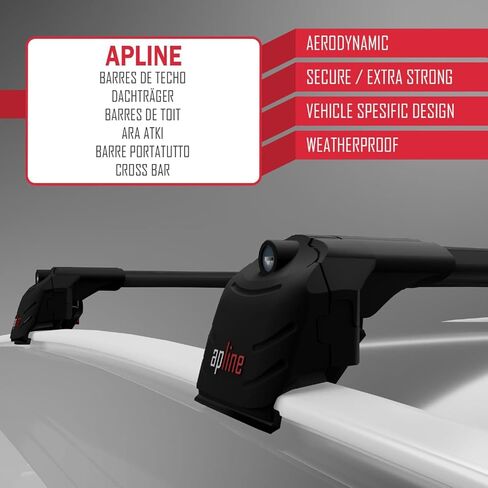 Compatible with Volvo V60 II 2018-2026 ACE-2 Model Car Roof Rack Cross Bar Black Aluminium 2 Bars in Saudi Arabia