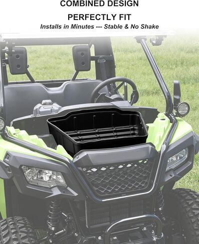 صينية تخزين أمامية من SAUTVS سعة 19 لتر متوافقة مع Honda Pioneer 500 2015-2023/520 2021-2026، ملحقات صندوق أدوات تخزين متينة كبيرة الحجم أسفل الغطاء in Kuwait