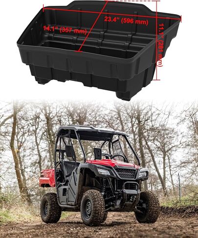 صينية تخزين أمامية من SAUTVS سعة 19 لتر متوافقة مع Honda Pioneer 500 2015-2023/520 2021-2026، ملحقات صندوق أدوات تخزين متينة كبيرة الحجم أسفل الغطاء in Kuwait