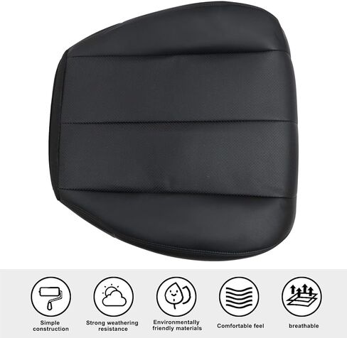 SecosAutoparts Driver & Passenger Side Bottom Replacement Perforated Leather Seat Cover Black Compatible with Subaru Outback 2010 2011 2012 2013 2014 in Kuwait