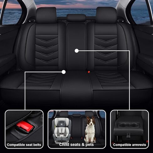 Car Seat Covers 8 Seats for Mercedes-Benz Metris 2017-2023,Premium Nappa Leather Waterproof Durable Seat Cover,Compatible Airbag Easy Install Clean Full Sets(Deluxe,Black) in Saudi Arabia