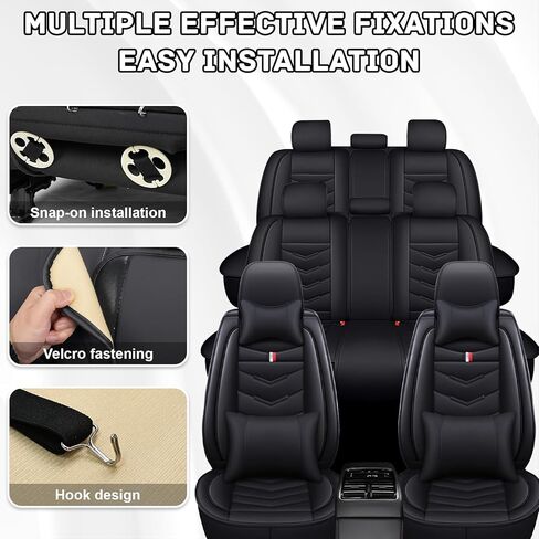 Car Seat Covers 8 Seats for Mercedes-Benz Metris 2017-2023,Premium Nappa Leather Waterproof Durable Seat Cover,Compatible Airbag Easy Install Clean Full Sets(Deluxe,Black) in Saudi Arabia