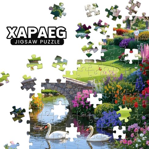 Golf Puzzle for Adults 500 Pieces, Beautiful Golf Course Jigsaw Puzzle with Blooming Garden & Swans, Golf Lover Gifts for Men and Women, Relaxing Family Activity, 20.5 x 15 Inch in Saudi Arabia