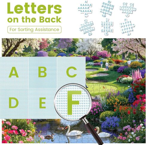 Golf Puzzle for Adults 500 Pieces, Beautiful Golf Course Jigsaw Puzzle with Blooming Garden & Swans, Golf Lover Gifts for Men and Women, Relaxing Family Activity, 20.5 x 15 Inch in Saudi Arabia