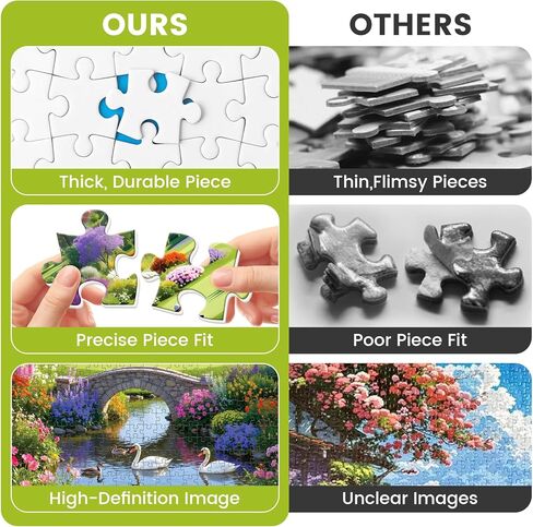 Golf Puzzle for Adults 500 Pieces, Beautiful Golf Course Jigsaw Puzzle with Blooming Garden & Swans, Golf Lover Gifts for Men and Women, Relaxing Family Activity, 20.5 x 15 Inch in Saudi Arabia