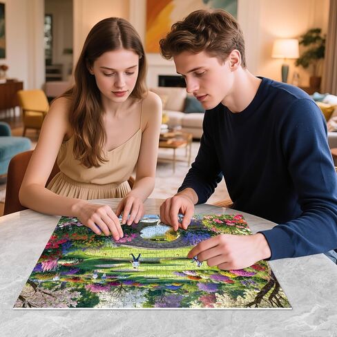Golf Puzzle for Adults 500 Pieces, Beautiful Golf Course Jigsaw Puzzle with Blooming Garden & Swans, Golf Lover Gifts for Men and Women, Relaxing Family Activity, 20.5 x 15 Inch in Saudi Arabia