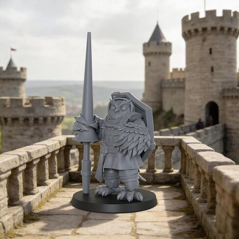 مقياس 25 مم من الراتنج غير المطلي Owlfolk Knight، Mage & Scout for DND Minis، لعبة Fantasy Tabletop RPG، شخصية TTRPG Dungeon Masters، مجموعة 3 قطع من Avian Adventurers Party - Owlfolk Allies (AS965) in Kuwait