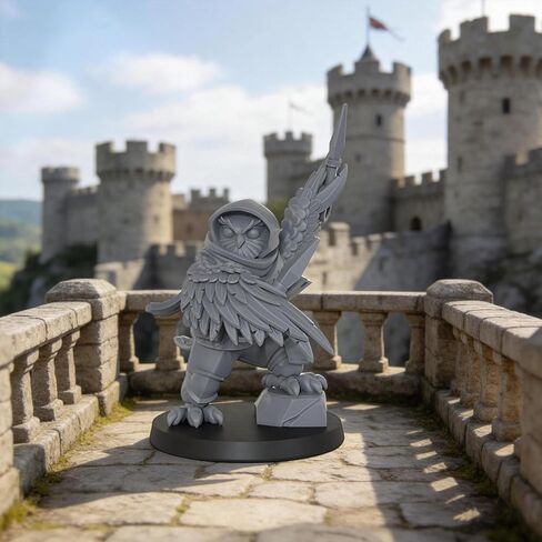 مقياس 25 مم من الراتنج غير المطلي Owlfolk Knight، Mage & Scout for DND Minis، لعبة Fantasy Tabletop RPG، شخصية TTRPG Dungeon Masters، مجموعة 3 قطع من Avian Adventurers Party - Owlfolk Allies (AS965) in Kuwait