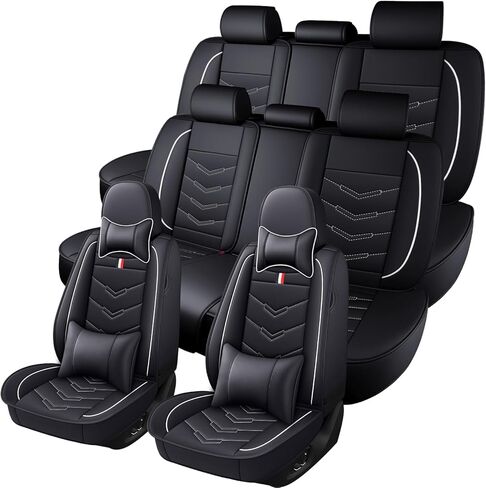 Car Seat Covers 8 Seats for Mercedes-Benz Metris 2017-2023,Premium Nappa Leather Waterproof Durable Seat Cover,Compatible Airbag Easy Install Clean Full Sets(Deluxe,Black) in Saudi Arabia