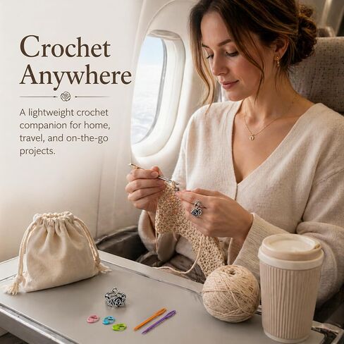 4Pcs Curated Rose Crochet Ring for Finger Adjustable, Vintage Flower Tension Ring for Crochet & Knitting, Antique Silver Floral Yarn Guide Finger Holder with Thread Cutter Ring, US Size 5-12 Gift Set in Saudi Arabia