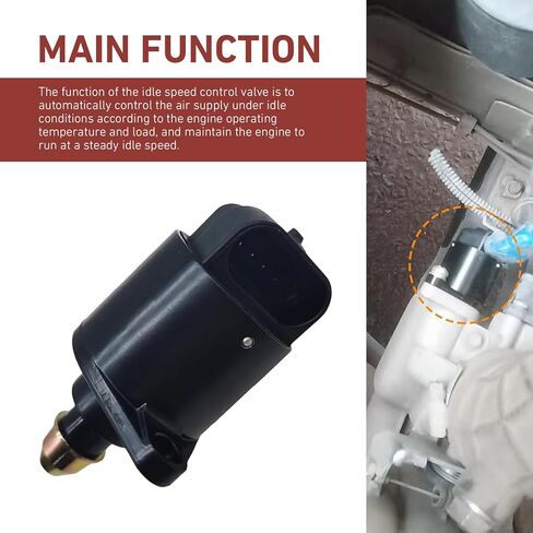 Car Idle Air Control Valve, Fuel Injection Idle Stepper Motor, IAC Throttle Response Controller Replacement Parts #90380 10526 90325864, Compatible with King Kong (Black) in Saudi Arabia