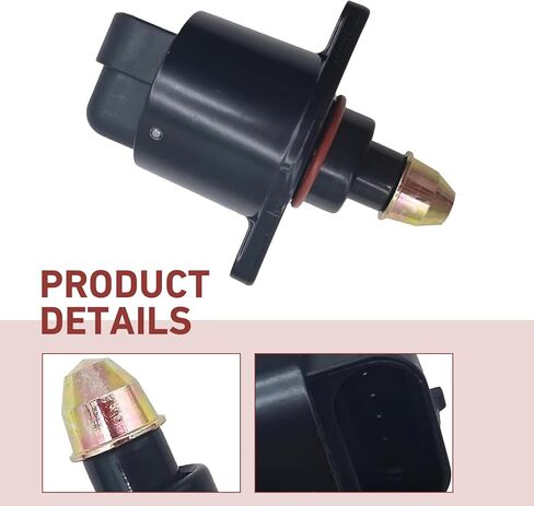 Car Idle Air Control Valve, Fuel Injection Idle Stepper Motor, IAC Throttle Response Controller Replacement Parts #90380 10526 90325864, Compatible with King Kong (Black) in Saudi Arabia
