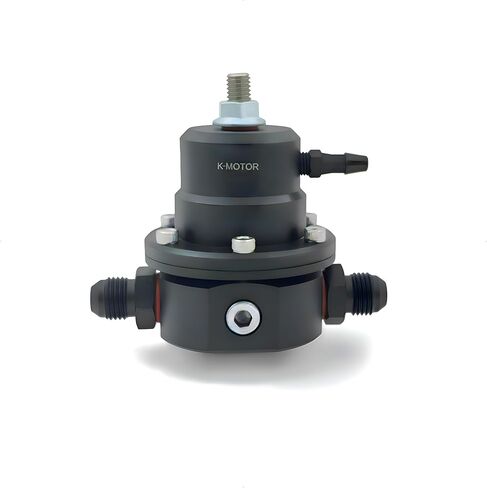 KMOTOR Fuel Pressure Regulator 6AN EFI Return Adjustable (30-90 PSI) Black in Kuwait