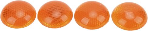 Stick on Orange Reflector Circle, 4 Set 1.65in Orange Round Reflector Reflective Sticker High Visibility Warning Weatherproof for Motorcycle Car Truck Trailer in Kuwait