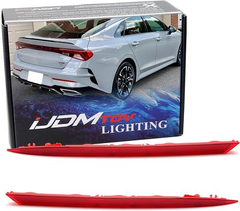 iJDMTOY OE-Spec استبدال عاكس المصد الخلفي للعدسة الحمراء متوافق مع Kia 2021-2024 K5، مجموعة OE-Spec LH RH in Kuwait