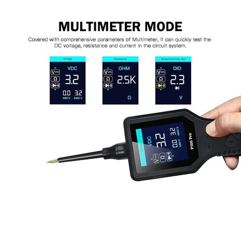 TopDiag P100 Pro Automotive Digital Multimeter Tester for 9-30v Car Circuit Tester (Black) in Saudi Arabia