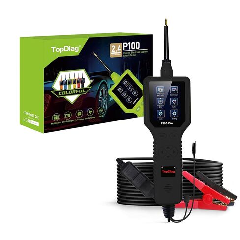 TopDiag P100 Pro Automotive Digital Multimeter Tester for 9-30v Car Circuit Tester (Black) in Saudi Arabia