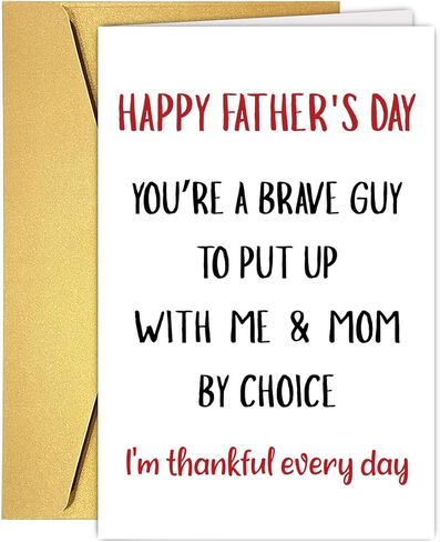 Hilarious Fart Father's Day Card for Dad Stepdad Father Him, Humorous Fathers Day Card from Son Daughter Kids, Funny Fathers Day Gift for Him in Saudi Arabia