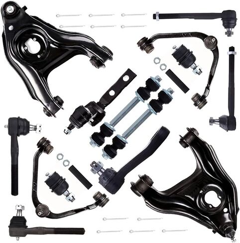 16Pcs Front Suspension Kit Fit For 1997-1999 For Ford For F-150,1997-1999 For Ford For Lobo,2002 For Lincoln For Blackwood,Front Upper Lower Control Arm Ball Joint Sway Bar End Link in Kuwait