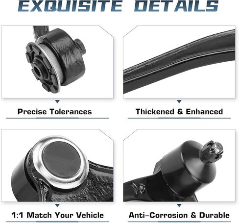 8 قطع أذرع تحكم علوية أمامية مع وصلة كروية لسيارة Lexus GS300 1998-2005، Lexus GS400 1998-2000، Lexus GS430 2001-2005 مجموعة تعليق نهاية قضيب الربط الداخلي الخارجي - K620336 K620335 K500102 EV80600 in Kuwait