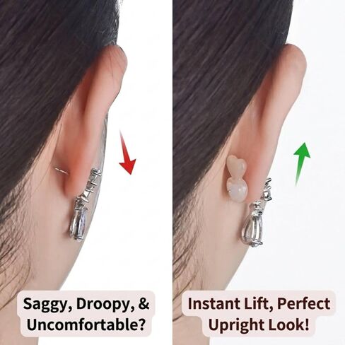 Silicone Earring Backs for Droopy Ears,AKRUWELRY 4PCS Rubber Earring Backs Lighweigh Earring Lifter Backings Replacements for Heavy Earrings Plastic Earring Support Backs in Kuwait