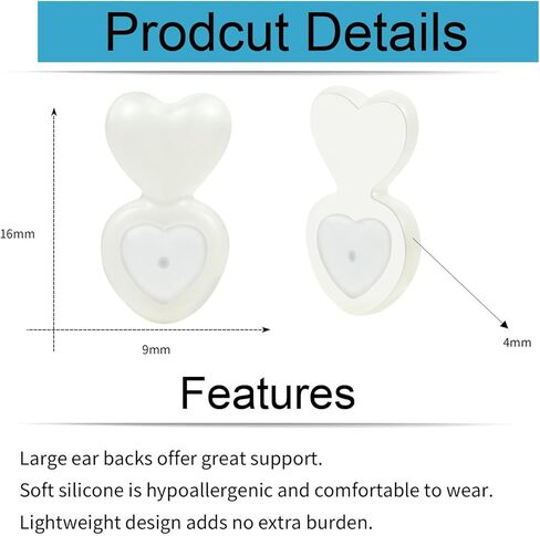 Silicone Earring Backs for Droopy Ears,AKRUWELRY 4PCS Rubber Earring Backs Lighweigh Earring Lifter Backings Replacements for Heavy Earrings Plastic Earring Support Backs in Kuwait
