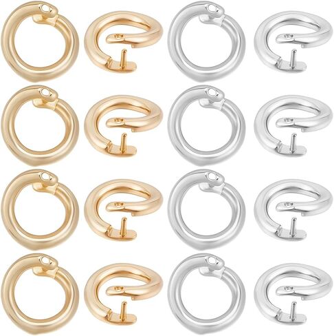 Beebeecraft 1 Box 30Pcs Locking Jump Rings 7.5mm Small 925 Sterling Silver Plated Round Split Jump Ring Open O Connector for Jewelry Making Charms Necklaces Pendants Bracelets DIY Crafts in Kuwait