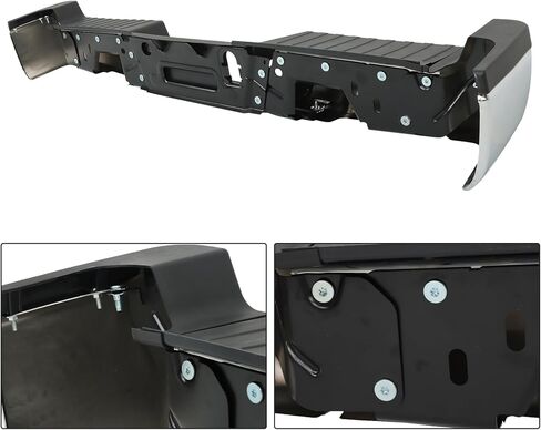 GXYWADY Chrome Rear Step Bumper Steel Replacement for F250 Super Duty 2017 2018 2019 without Parking in Kuwait