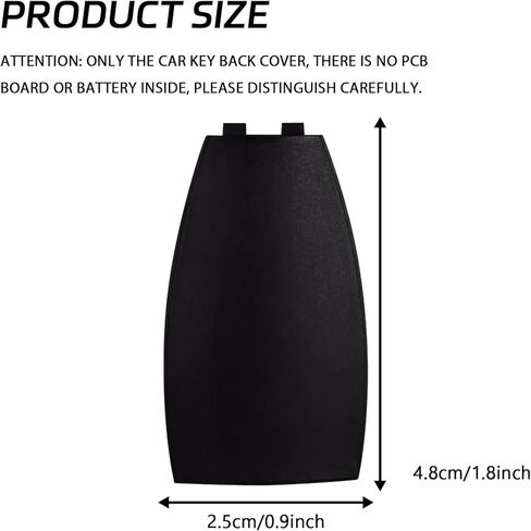 Car Key Rear Cover Replacement for Mercedes Benz B-Class C-Class E-Class W204, 3 Buttons Automobile Key Battery Fob Shell Case Rear Cover, Car Interior Accessories（Black in Saudi Arabia