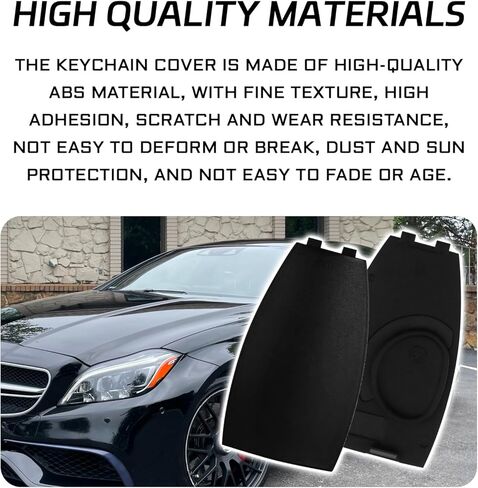 Car Key Rear Cover Replacement for Mercedes Benz B-Class C-Class E-Class W204, 3 Buttons Automobile Key Battery Fob Shell Case Rear Cover, Car Interior Accessories（Black in Saudi Arabia