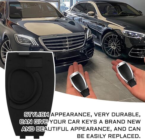 Car Key Rear Cover Replacement for Mercedes Benz B-Class C-Class E-Class W204, 3 Buttons Automobile Key Battery Fob Shell Case Rear Cover, Car Interior Accessories（Black in Saudi Arabia