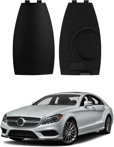 Car Key Rear Cover Replacement for Mercedes Benz B-Class C-Class E-Class W204, 3 Buttons Automobile Key Battery Fob Shell Case Rear Cover, Car Interior Accessories（Black in Saudi Arabia