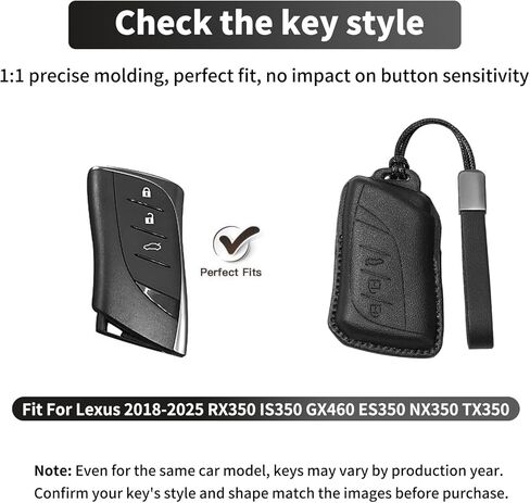For Lexus Key Fob Cover Leather Key Case for Lexus 2018-2025 RX350 IS350 GX460 ES350 NX350 TX350 Accessories in Saudi Arabia
