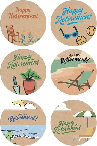 Happy Retirement Sticker,2 inch 120pcs Happy Retirement Sticker in Kuwait