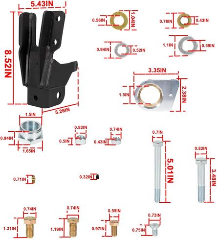 8869-01 شريط المسار الأمامي/دعامة عمود القطاع مناسبة لـ 2018-2021 Jeep Wrangler JL JLU و2020-2023 Gladiator JT in Kuwait