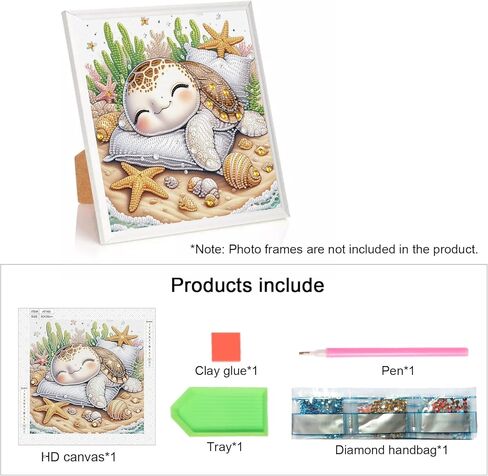 Diamond Painting Kits for Adults, Tortoise 5D Special Shape Diamond Art Kits for Beginners, Crystal Rhinestones Painting for Home Wall Decoration, 12×12 Inch in Kuwait