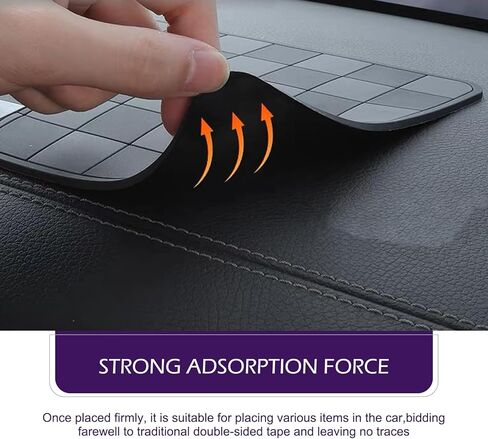 1 PC Car Dashboard Non-slip Mat, High Temperature Resistant Mesh Dash Mat, Multifunctional Center Console Storage Mat, Universal Dashboard Accessories, for Most Cars, Trucks, SUVs (Gray) in Kuwait