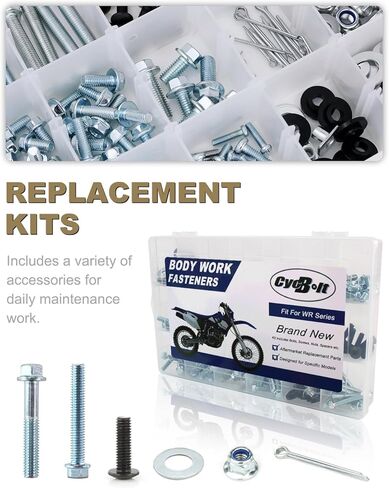 250 قطعة طقم مسامير الجسم يصلح ل WR250F WR400F WR125R WR450F WR125X WR250R WR250X مسامير ربط الجسم الترابية دراجة مسامير السحابات مجموعة in Kuwait