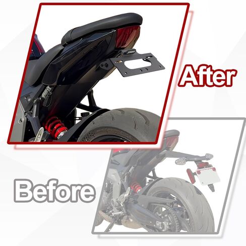 Xitomer Fender Eliminator Fit for Daytona 660 2024 2025 2026 Daytona 660 Tail Tidy Rear License Plate Holder with LED License Plate Light, Compatible with OEM Turn Signals in Kuwait