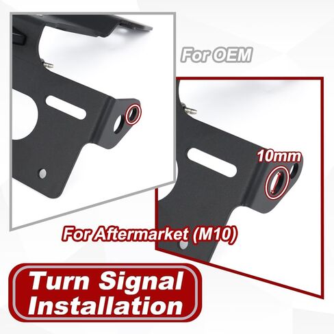 Xitomer Fender Eliminator Fit for Daytona 660 2024 2025 2026 Daytona 660 Tail Tidy Rear License Plate Holder with LED License Plate Light, Compatible with OEM Turn Signals in Kuwait