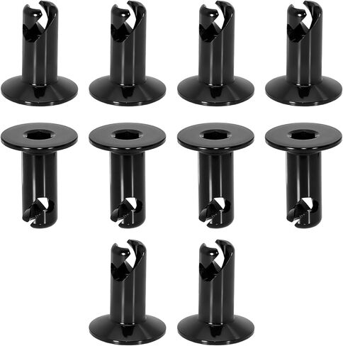 7075-Aluminum 5/16" Flush Allen Head Quarter Turn Fasteners, .500 Grip Dzus Button Flush Hexagonal Rotating Fasteners, Black (10-Pack) in Saudi Arabia
